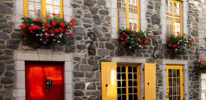 Beautiful stone heritage house in Quebec.