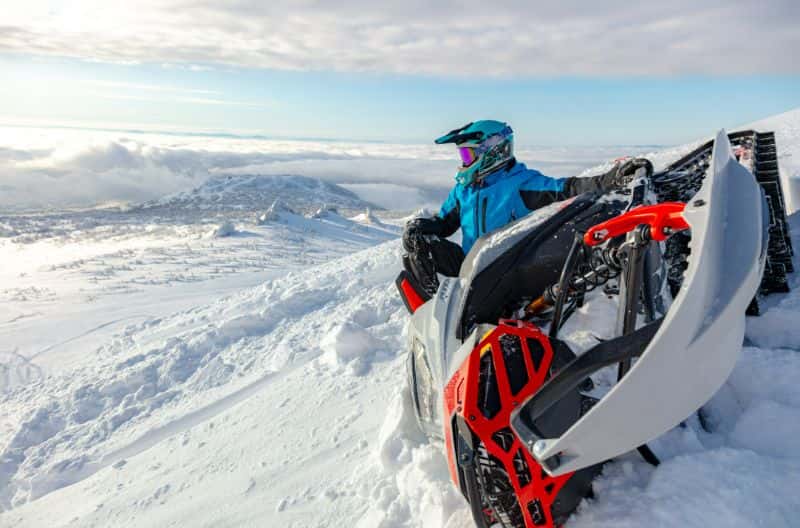 Enjoying snowmobile adventures with peace of mind.